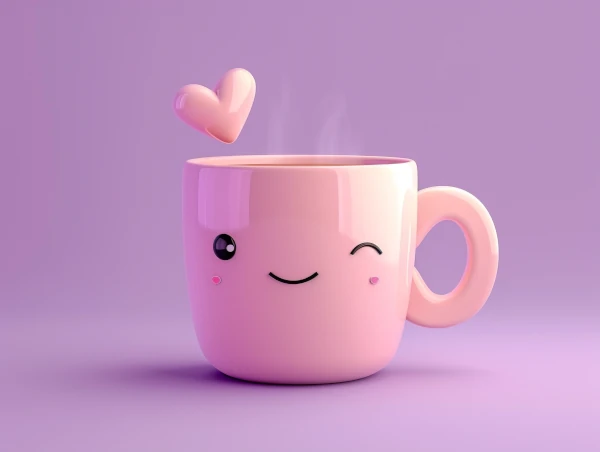 Taza sonriendo